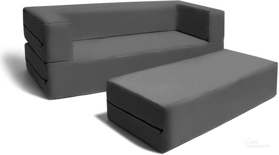 The appearance of Foam Labs Ikeda Big Kids Modular Sofa And Ottoman 17454112 designed by Jaxx Bean Bags in the modern / contemporary interior design. This charcoal piece of furniture  was selected by 1StopBedrooms from  to add a touch of cosiness and style into your home. Sku: 17454112. Material: Microsuede. Product Type: Accent Chair. Image1