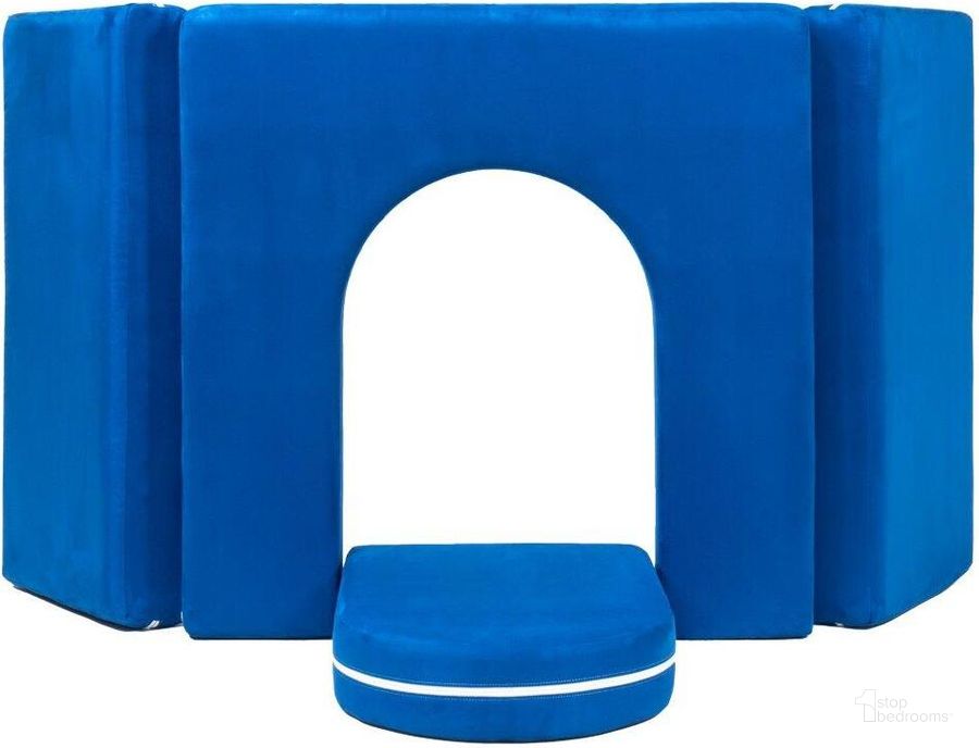 The appearance of Foam Labs Maloree Castle Gate Playtime Furniture For Imaginative Kids In Blueberry designed by Jaxx Bean Bags in the modern / contemporary interior design. This royal blue piece of furniture  was selected by 1StopBedrooms from  to add a touch of cosiness and style into your home. Sku: 18942279. Material: Microsuede. Product Type: Accent Chair. Image1