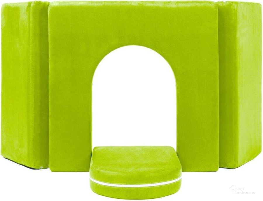 The appearance of Foam Labs Maloree Castle Gate Playtime Furniture For Imaginative Kids In Lime designed by Jaxx Bean Bags in the modern / contemporary interior design. This lime piece of furniture  was selected by 1StopBedrooms from  to add a touch of cosiness and style into your home. Sku: 18942278. Material: Microsuede. Product Type: Accent Chair. Image1