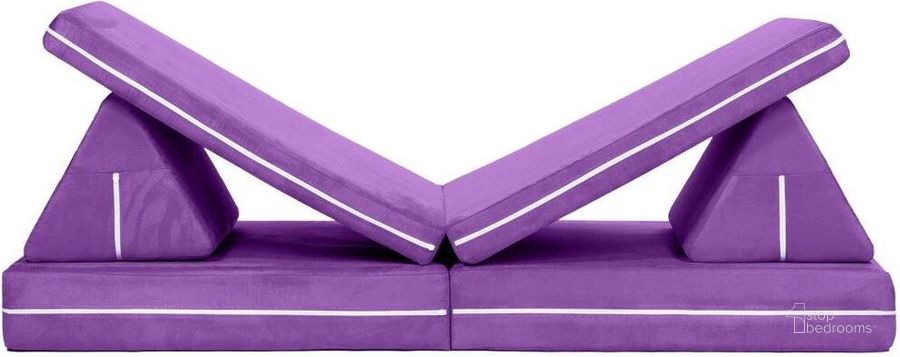 The appearance of Foam Labs Maloree Imaginative Furniture Playset For Creative Kids In Grape designed by Jaxx Bean Bags in the modern / contemporary interior design. This purple piece of furniture  was selected by 1StopBedrooms from  to add a touch of cosiness and style into your home. Sku: 18906280. Material: Microsuede. Product Type: Accent Chair. Image1