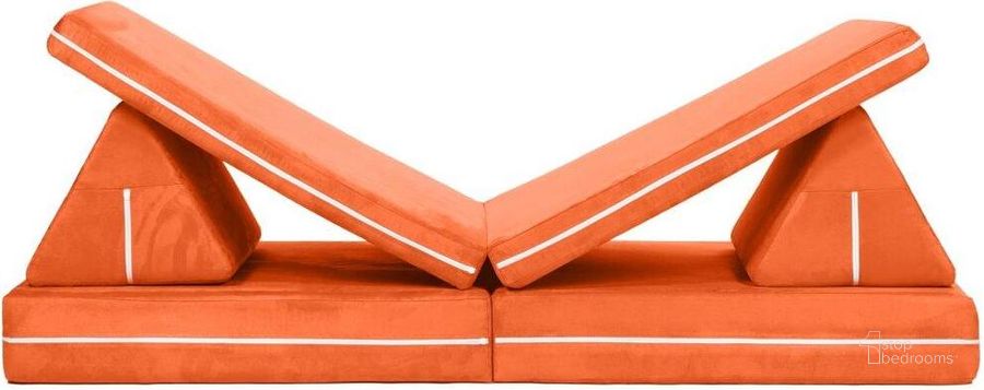 The appearance of Foam Labs Maloree Imaginative Furniture Playset For Creative Kids In Mandarin designed by Jaxx Bean Bags in the modern / contemporary interior design. This orange piece of furniture  was selected by 1StopBedrooms from  to add a touch of cosiness and style into your home. Sku: 18906679. Material: Microsuede. Product Type: Accent Chair. Image1