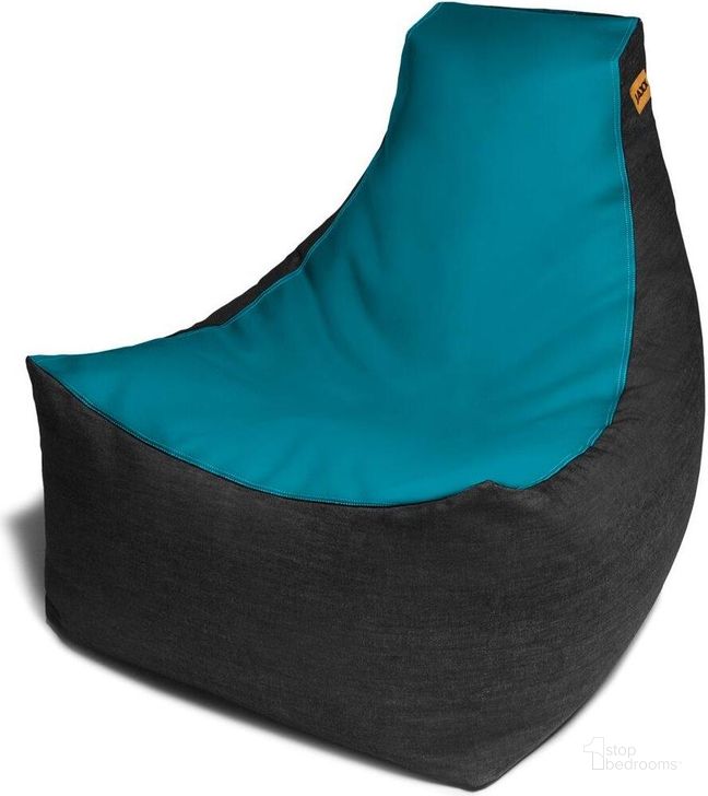 The appearance of Foam Labs Noonion Gamer Bean Bag Chair In Premium Vinyl And Dark Denim In Turquoise designed by Jaxx Bean Bags in the modern / contemporary interior design. This turquoise piece of furniture  was selected by 1StopBedrooms from  to add a touch of cosiness and style into your home. Sku: 17177413. Product Type: Accent Chair. Material: Vinyl. Image1