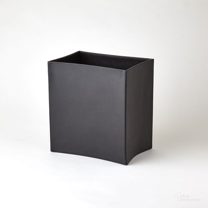 The appearance of Folded Leather Wastebasket In Black designed by Global Views in the modern / contemporary interior design. This black piece of furniture  was selected by 1StopBedrooms from Folded Collection to add a touch of cosiness and style into your home. Sku: 9.92611. Material: Leather. Product Type: Basket. Image1