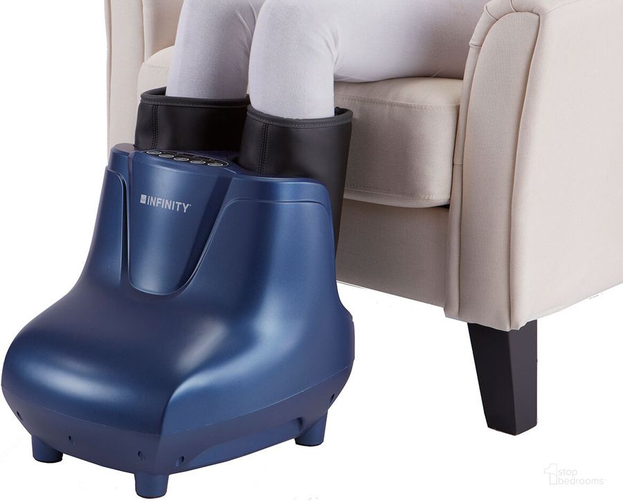 The appearance of Foot And Calf Massager designed by Infinity in the  interior design. This blue piece of furniture  was selected by 1StopBedrooms from  to add a touch of cosiness and style into your home. Sku: 11035006. Material: Plastic. Product Type: Massager. Image1