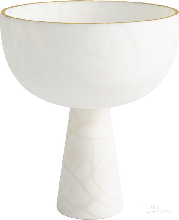 The appearance of Footed Alabaster Bowl With Gold In Gold designed by Global Views in the modern / contemporary interior design. This gold piece of furniture  was selected by 1StopBedrooms from Footed Collection to add a touch of cosiness and style into your home. Sku: 3.31738. Product Type: Bowl. Material: Alabaster. Image1