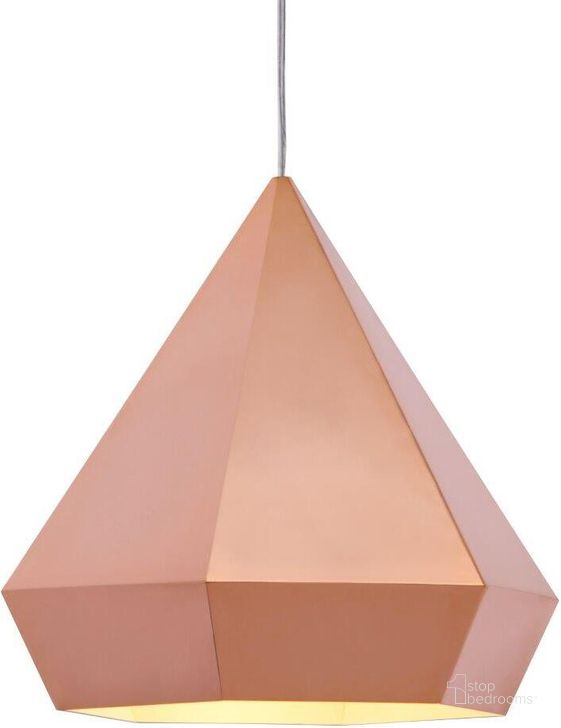 The appearance of Forecast Ceiling Lamp In Rose Gold designed by Zuo Modern in the modern / contemporary interior design. This rose gold piece of furniture  was selected by 1StopBedrooms from Forecast Collection to add a touch of cosiness and style into your home. Sku: 50174. Material: Steel. Product Type: Lamp. Image1