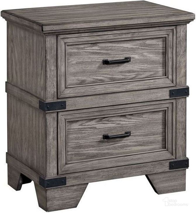 The appearance of Forge Brushed Steel Nightstand designed by Intercon in the industrial interior design. This gray piece of furniture  was selected by 1StopBedrooms from Forge Collection to add a touch of cosiness and style into your home. Sku: FG-BR-4902-STE-C. Product Type: Nightstand. Image1