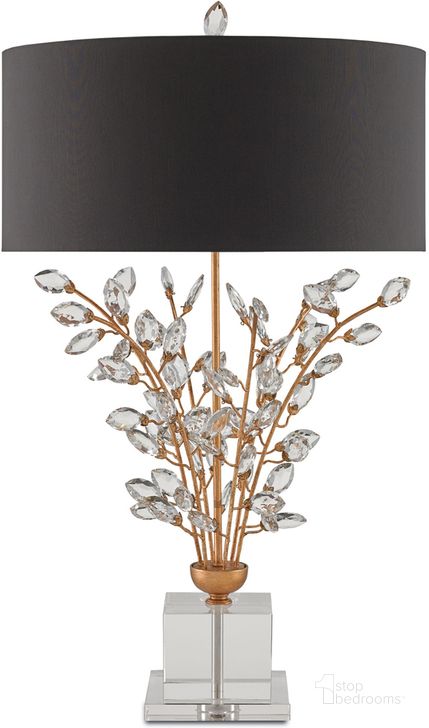 The appearance of Forget-Me-Not Gold Table Lamp designed by Currey & Company in the modern / contemporary interior design. This gold piece of furniture  was selected by 1StopBedrooms from Forget-Me-Not Collection to add a touch of cosiness and style into your home. Sku: 6983. Material: Metal. Product Type: Table Lamp.