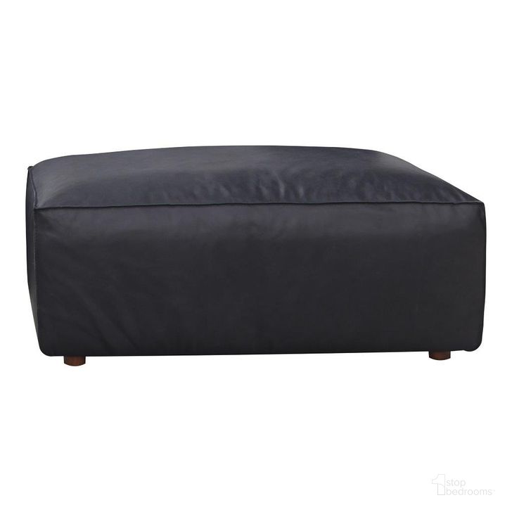 The appearance of Form Ottoman In Vantage Black Leather designed by Moes Home in the modern / contemporary interior design. This black piece of furniture  was selected by 1StopBedrooms from Form Collection to add a touch of cosiness and style into your home. Sku: XQ-1003-02. Material: Leather. Product Type: Ottoman. Image1