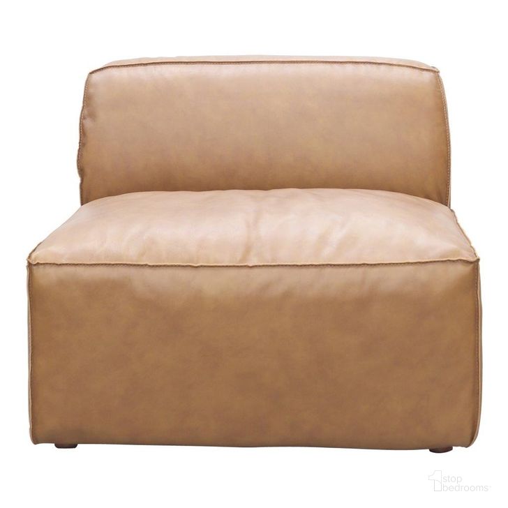 The appearance of Form Slipper Chair In Sonoran Tan Leather designed by Moes Home in the modern / contemporary interior design. This tan piece of furniture  was selected by 1StopBedrooms from Form Collection to add a touch of cosiness and style into your home. Sku: XQ-1002-40. Material: Leather. Product Type: Living Room Chair. Image1
