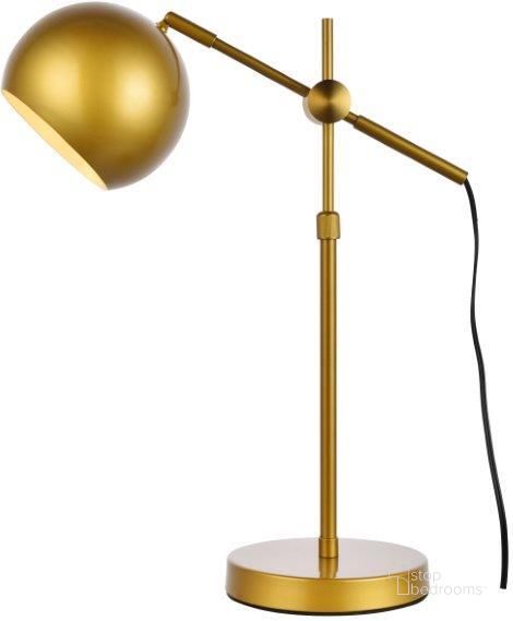 The appearance of Forrester 1 Light Brass Table Lamp designed by Elegant Lighting in the transitional interior design. This brass piece of furniture  was selected by 1StopBedrooms from Forrester Collection to add a touch of cosiness and style into your home. Sku: LD2363BR. Product Type: Table Lamp. Material: Iron. Image1