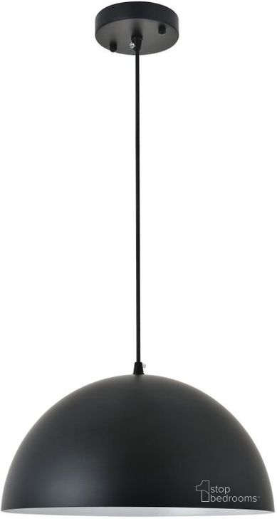 The appearance of Forte 1 Light Black Pendant LD4023D14BK designed by Elegant Lighting in the transitional interior design. This black piece of furniture  was selected by 1StopBedrooms from Forte Collection to add a touch of cosiness and style into your home. Sku: LD4023D14BK. Material: Metal. Product Type: Pendant Lighting. Image1