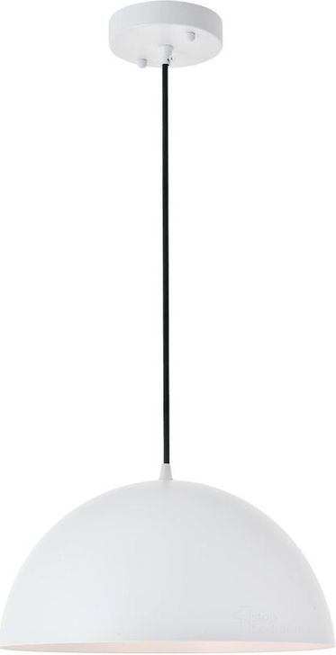 The appearance of Forte 1 Light White Pendant LD4023D14WH designed by Elegant Lighting in the transitional interior design. This white piece of furniture  was selected by 1StopBedrooms from Forte Collection to add a touch of cosiness and style into your home. Sku: LD4023D14WH. Material: Metal. Product Type: Pendant Lighting. Image1