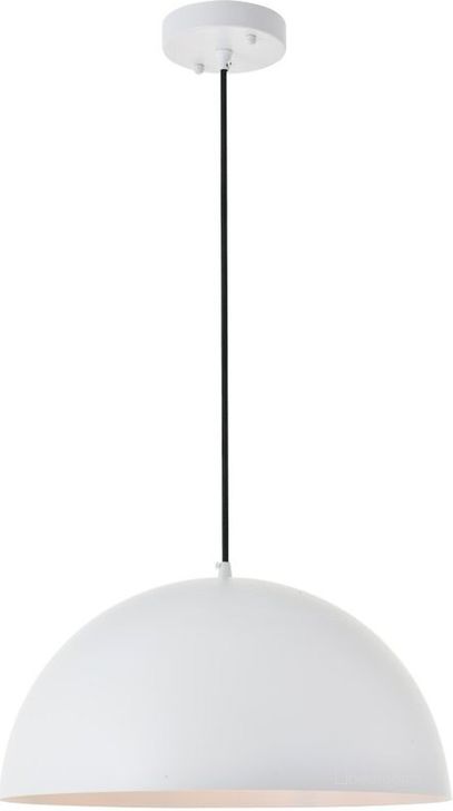 The appearance of Forte 1 Light White Pendant LD4025D16WH designed by Elegant Lighting in the transitional interior design. This white piece of furniture  was selected by 1StopBedrooms from Forte Collection to add a touch of cosiness and style into your home. Sku: LD4025D16WH. Material: Metal. Product Type: Pendant Lighting. Image1