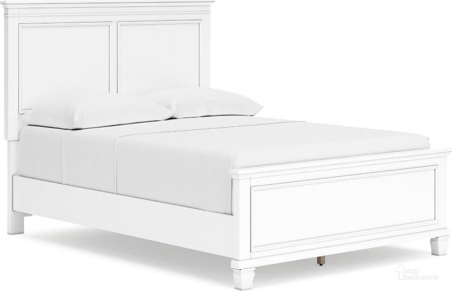 The appearance of Fortman White Full Panel Bed designed by Signature Design by Ashley in the transitional interior design. This white piece of furniture  was selected by 1StopBedrooms from Fortman Collection to add a touch of cosiness and style into your home. Sku: B680-87;B680-84;B680-86. Bed Type: Panel Bed. Material: Wood. Product Type: Panel Bed. Bed Size: Full. Image1