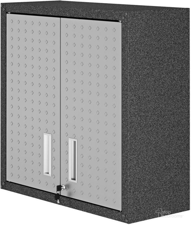 The appearance of Fortress 30 Inch Floating Textured Metal Garage Cabinet With Adjustable Shelves In Grey designed by Manhattan Comfort in the modern / contemporary interior design. This grey piece of furniture  was selected by 1StopBedrooms from Fortress Collection to add a touch of cosiness and style into your home. Sku: 5GMC. Material: Steel. Product Type: Cabinet. Image1