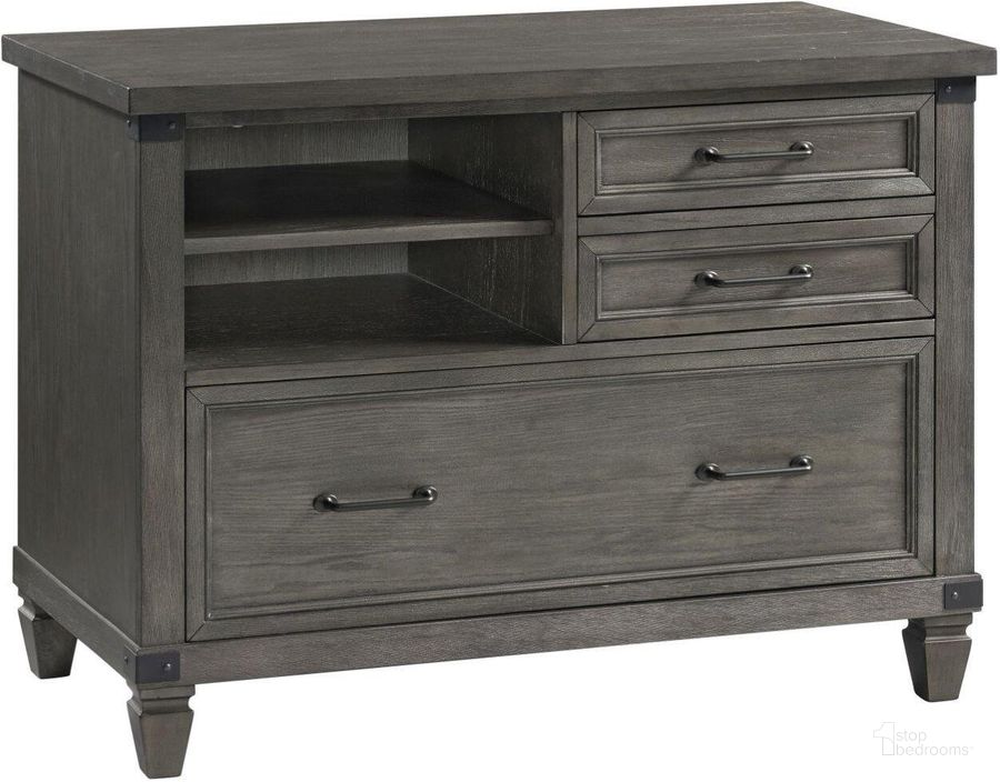 The appearance of Foundry Home Office Brushed Pewter 42 Inch Lateral File Cabinet designed by Intercon in the transitional interior design. This gray piece of furniture  was selected by 1StopBedrooms from Foundry Home Office Collection to add a touch of cosiness and style into your home. Sku: FR-HO-4231LF-PEW-C. Product Type: Filing Cabinets and Storage. Image1