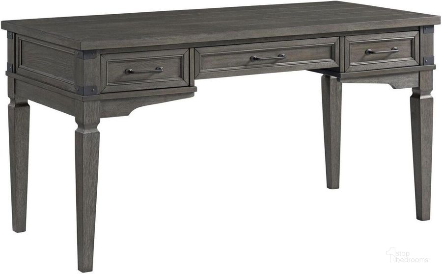 The appearance of Foundry Home Office Brushed Pewter 60 Inch Writing Desk designed by Intercon in the transitional interior design. This gray piece of furniture  was selected by 1StopBedrooms from Foundry Home Office Collection to add a touch of cosiness and style into your home. Sku: FR-HO-6028WD-PEW-C. Product Type: Desk. Image1