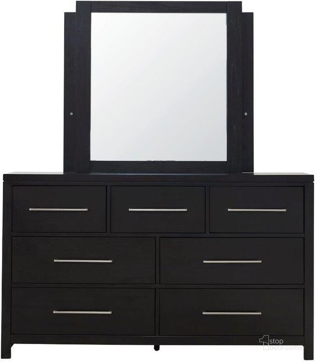 The appearance of Foxfire Black Drawer Dresser And Mirror designed by Progressive Furniture in the modern / contemporary interior design. This black piece of furniture  was selected by 1StopBedrooms from Foxfire Collection to add a touch of cosiness and style into your home. Sku: B117-23;B117-50. Product Type: Dresser and Mirror. Material: Rubberwood. Image1