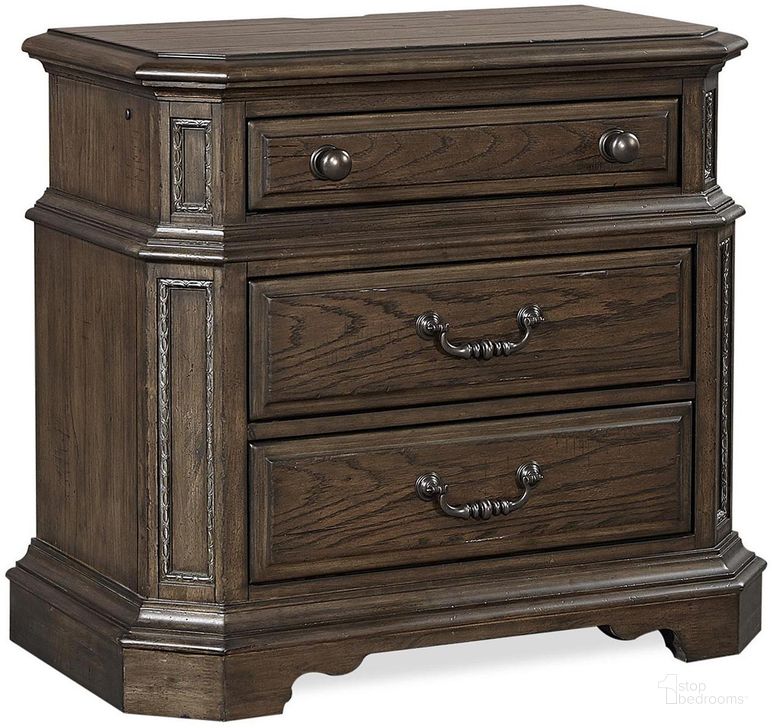 The appearance of Foxhill Liv360 Nightstand In Dark Brown designed by Aspenhome in the traditional interior design. This dark brown piece of furniture  was selected by 1StopBedrooms from Foxhill Collection to add a touch of cosiness and style into your home. Sku: I201-449. Material: Wood. Product Type: Nightstand. Image1