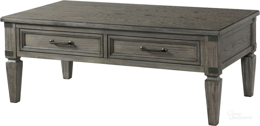The appearance of Foundry Brushed Pewter Coffee Table designed by Intercon in the transitional interior design. This gray piece of furniture  was selected by 1StopBedrooms from Foundry Collection to add a touch of cosiness and style into your home. Sku: FR-TA-5028-PEW-C. Product Type: Coffee Table. Image1