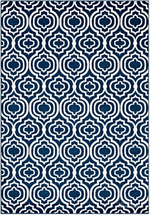 The appearance of Frame Transitional Moroccan Trellis 8X10 Area Rug In Moroccan Blue and Ivory designed by Modway in the transitional interior design. This moroccan blue and ivory piece of furniture  was selected by 1StopBedrooms from Frame Collection to add a touch of cosiness and style into your home. Sku: R-1130C-810. Material: Polypropylene. Product Type: Area Rugs. Image1