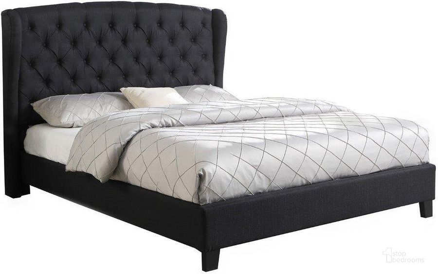 The appearance of Frances Solid Wood And Fabric Upholstery Eastern King Platform Bed In Black designed by Best Master Furniture in the transitional interior design. This black piece of furniture  was selected by 1StopBedrooms from Frances Collection to add a touch of cosiness and style into your home. Sku: YY130BLKEK. Bed Type: Platform Bed. Material: Upholstered. Product Type: Platform Bed. Bed Size: King. Image1