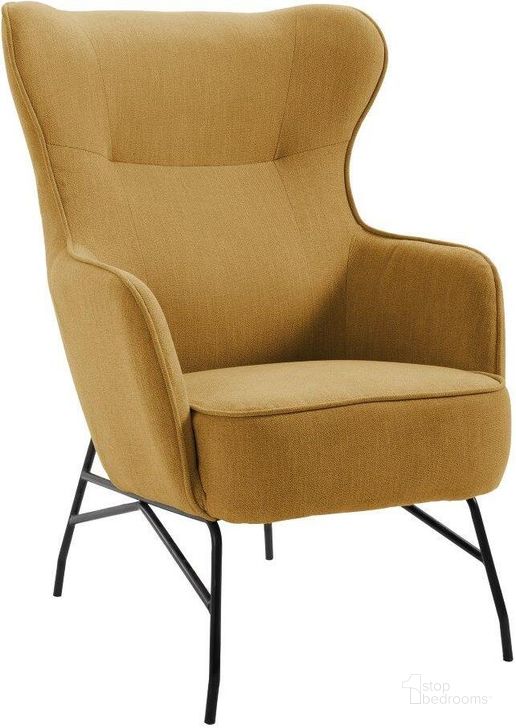 The appearance of Franky Accent Chair In Curry designed by Emerald Home Furnishings in the modern / contemporary interior design. This gold piece of furniture  was selected by 1StopBedrooms from Franky Collection to add a touch of cosiness and style into your home. Sku: U3327-05-11. Material: Wood. Product Type: Accent Chair. Image1