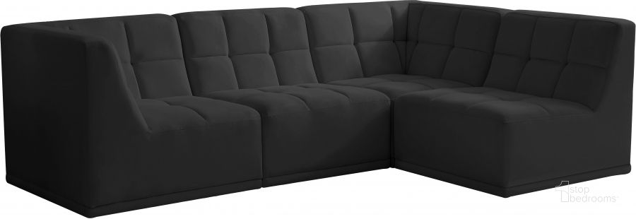 The appearance of Frasers Grant Black Velvet Sectional 0qb24434916 designed by Furnique in the modern / contemporary interior design. This black velvet piece of furniture  was selected by 1StopBedrooms from Frasers Grant Collection to add a touch of cosiness and style into your home. Sku: 650Black-Sec4A-1;650Black-Sec4A-2;650Black-Sec4A-3;650Black-Sec4A-4. Product Type: Sectional. Material: Velvet. Layout: L-Shape. Image1