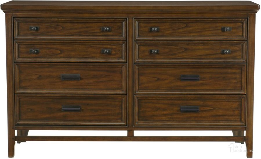 The appearance of Frazier Brown Cherry Dresser designed by Homelegance in the transitional interior design. This brown piece of furniture  was selected by 1StopBedrooms from Frazier Collection to add a touch of cosiness and style into your home. Sku: 1649-5. Material: Wood. Product Type: Dresser. Image1
