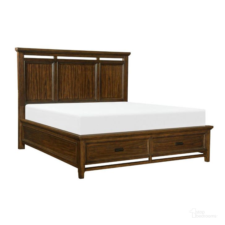 The appearance of Frazier Brown Cherry Queen Storage Platform Bed designed by Homelegance in the transitional interior design. This brown piece of furniture  was selected by 1StopBedrooms from Frazier Collection to add a touch of cosiness and style into your home. Sku: 1649-1;1649-2;1649-3. Bed Type: Storage Bed. Material: Wood. Product Type: Storage Bed. Bed Size: Queen. Image1