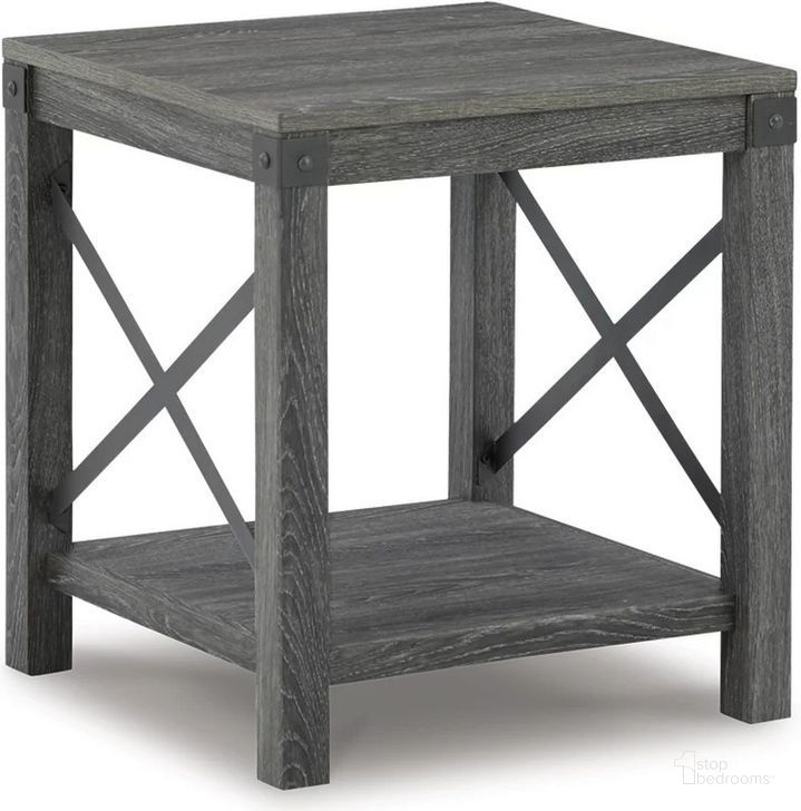 The appearance of Freedan Grayish Brown End Table designed by Signature Design by Ashley in the transitional interior design. This grayish brown piece of furniture  was selected by 1StopBedrooms from Freedan Collection to add a touch of cosiness and style into your home. Sku: T175-2. Material: Wood. Product Type: End Table. Image1