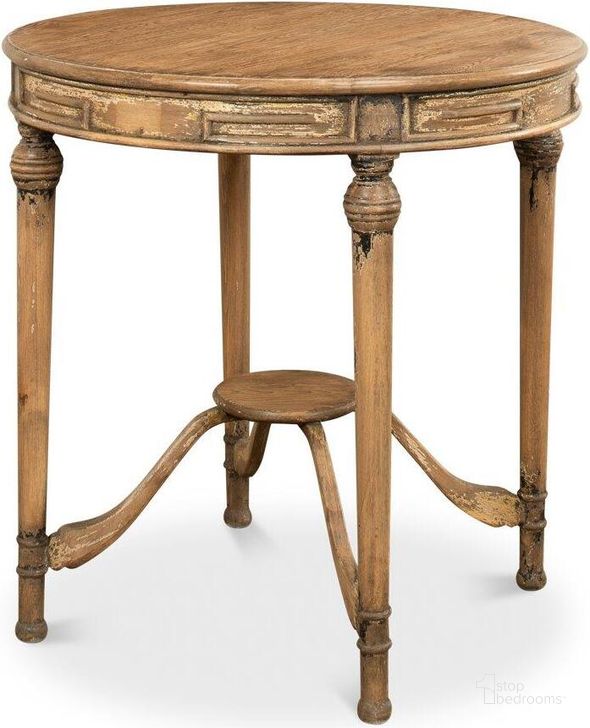 The appearance of French Brown Tea Accent Table designed by Sarreid in the transitional interior design. This brown piece of furniture  was selected by 1StopBedrooms from French Collection to add a touch of cosiness and style into your home. Sku: 29697. Product Type: Accent Table. Image1