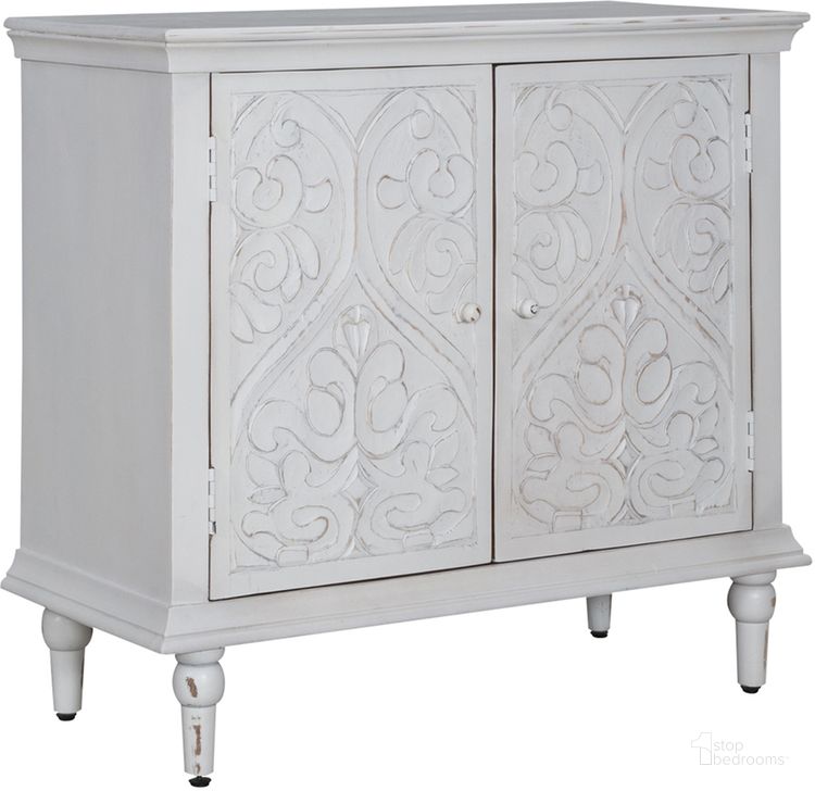 The appearance of French Quarter 2 Door Accent Cabinet designed by Liberty in the modern / contemporary interior design. This chalky white piece of furniture  was selected by 1StopBedrooms from French Quarter Collection to add a touch of cosiness and style into your home. Sku: 2082-AC3834. Material: Wood. Product Type: Accent Cabinet. Image1