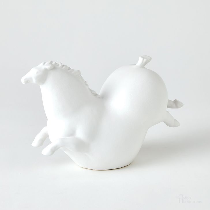 The appearance of Friesian Horse In Matte White designed by Global Views in the modern / contemporary interior design. This white piece of furniture  was selected by 1StopBedrooms from Friesian Collection to add a touch of cosiness and style into your home. Sku: 1.10915. Material: Ceramic. Product Type: Decorative Accessory. Image1