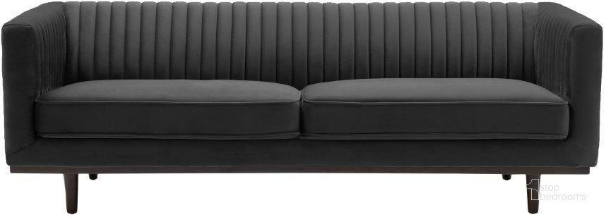 The appearance of Fritz Sage Sofa In Black Velvet designed by LH Imports in the modern / contemporary interior design. This black piece of furniture  was selected by 1StopBedrooms from Fritz Collection to add a touch of cosiness and style into your home. Sku: FZ-07BV. Product Type: Sofa. Material: Plywood. Image1