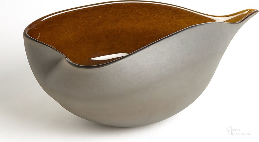The appearance of Frosted Grey Large Bowl With Amber Casing designed by Global Views in the modern / contemporary interior design. This gray piece of furniture  was selected by 1StopBedrooms from Frosted Collection to add a touch of cosiness and style into your home. Sku: 8.82935. Material: Glass. Product Type: Bowl. Image1