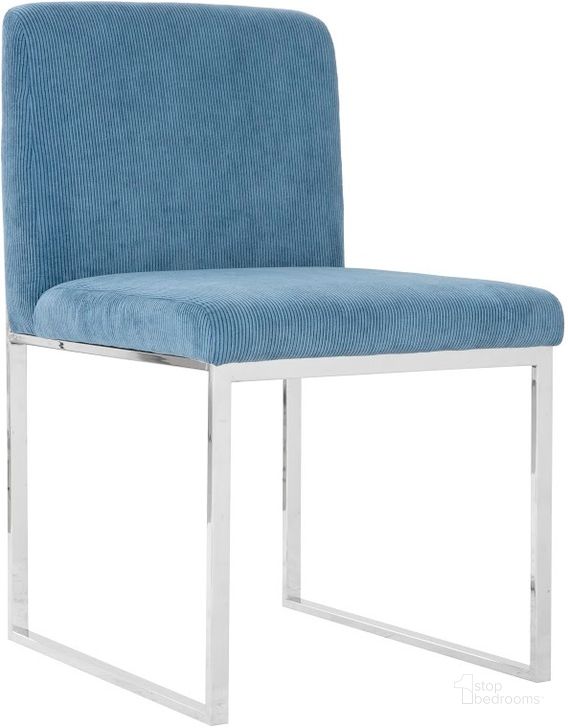 The appearance of Frozen Dining Chair In Corduroy Blue designed by Phillips Collection in the modern / contemporary interior design. This blue piece of furniture  was selected by 1StopBedrooms from Frozen Collection to add a touch of cosiness and style into your home. Sku: PH103732. Material: Fabric. Product Type: Dining Chair.