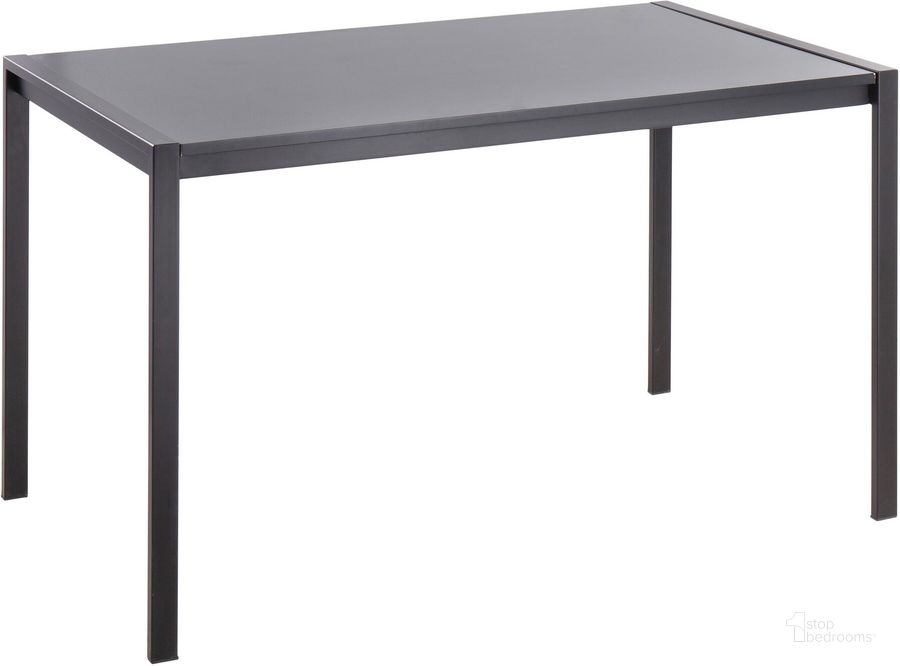 The appearance of Fuji Contemporary Dining Table In Black Metal With Black Wood Top designed by Lumisource in the modern / contemporary interior design. This black piece of furniture  was selected by 1StopBedrooms from Fuji Collection to add a touch of cosiness and style into your home. Sku: DT-FUJI4728 BKBK. Material: Metal. Product Type: Bistro Table. Size: 50". Image1