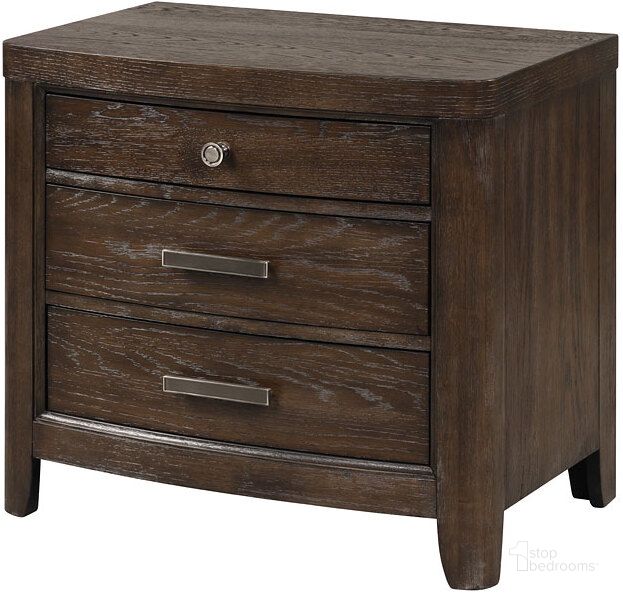 The appearance of Fulton Nightstand designed by Bernards in the transitional interior design. This heritage brown piece of furniture  was selected by 1StopBedrooms from Fulton Collection to add a touch of cosiness and style into your home. Sku: 1720-120. Material: Polyester. Product Type: Nightstand.
