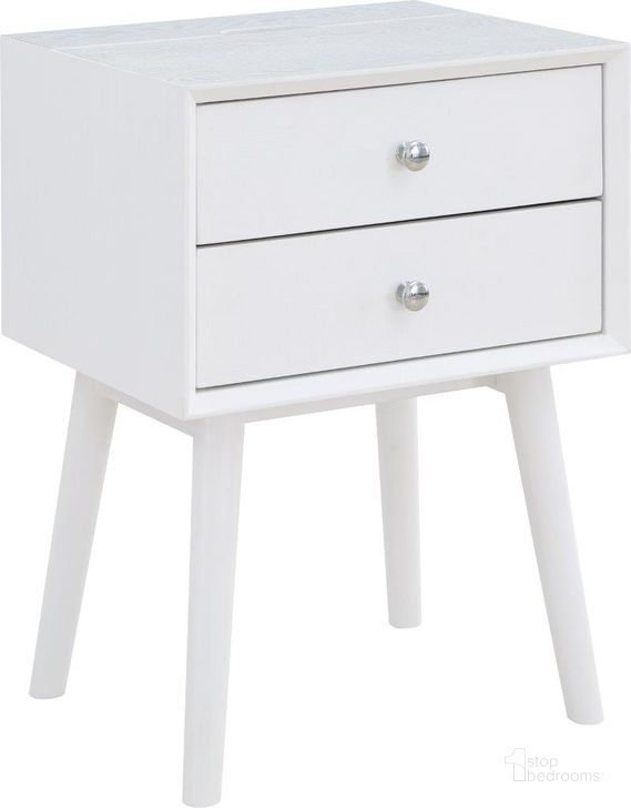 The appearance of Gérard Majella White Nightstand designed by Furnique in the modern / contemporary interior design. This white piece of furniture  was selected by 1StopBedrooms from Gérard Majella Collection to add a touch of cosiness and style into your home. Sku: 838White. Material: Wood. Product Type: Nightstand. Image1
