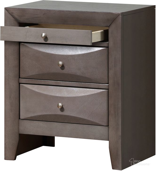 The appearance of Glory Furniture Nightstand in Gray designed by Glory in the transitional interior design. This gray piece of furniture  was selected by 1StopBedrooms from G1505 Collection to add a touch of cosiness and style into your home. Sku: G1505-N-Nightstand. Material: Wood. Product Type: Nightstand.