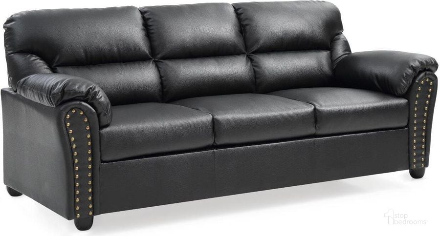 The appearance of Glory Furniture Olney G263-S Sofa In Black designed by Glory in the transitional interior design. This black piece of furniture  was selected by 1StopBedrooms from Olney Collection to add a touch of cosiness and style into your home. Sku: G263-S-Sofa. Product Type: Sofa. Material: Bonded Leather. Image1