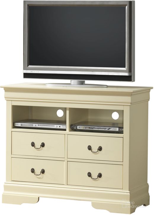 The appearance of Glory Furniture G3175 TV Chest in Beige designed by Glory in the traditional interior design. This beige piece of furniture  was selected by 1StopBedrooms from G3175 Collection to add a touch of cosiness and style into your home. Sku: G3175-TV-Media Chest. Material: Wood. Product Type: Media Chest. Image1