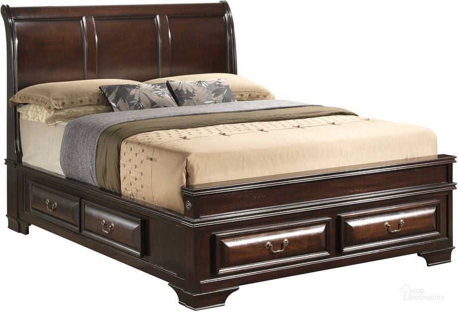 The appearance of Glory Furniture G8875 King Bed With Six Drawers in Cappuccino designed by Glory in the traditional interior design. This cappuccino piece of furniture  was selected by 1StopBedrooms from G8875 Collection to add a touch of cosiness and style into your home. Sku: G8875A-KB-King Bed  Headboard;G8875A-KB-King Storage Bed  Footboard;G8875A-KB-King Storage Bed  Rails;G8875A-KB-King Storage Bed  Drawers for Rails;G8875A-KB-King Storage Bed  Drawers for Rails;G8875A-KB-King Storage Bed  Drawers for Footboard. Bed Type: Storage Bed. Material: Wood. Product Type: Storage Bed. Bed Size: King. Image1
