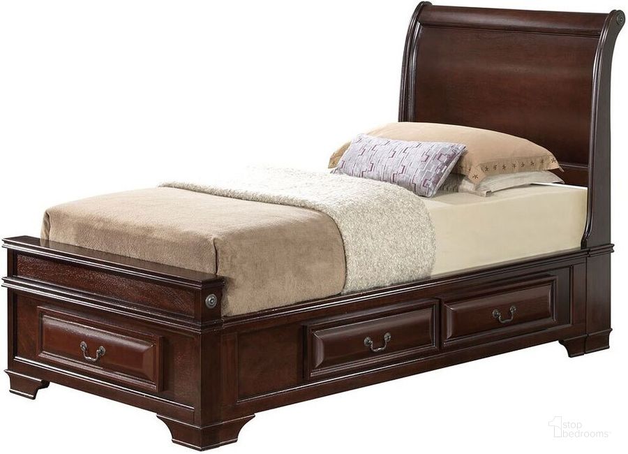 The appearance of G8875A Upholstered Sleigh Storage Bed (Full) designed by Glory in the traditional interior design. This cappuccino piece of furniture  was selected by 1StopBedrooms from G88 Collection to add a touch of cosiness and style into your home. Sku: G8875A-FB-Full  Bed  Headboard;G8875A-FB-Full Storage Bed  Footboard;G8875A-FB-Full Storage Bed  Rails;G8875A-FB-Full Storage Bed  Drawers for Rails;G8875A-FB-Full Storage Bed  Drawers for Rails;G8875A-FB-Full Storage Bed  Drawers for Footboard. Bed Type: Storage Bed. Material: Wood. Product Type: Storage Bed. Bed Size: Full.
