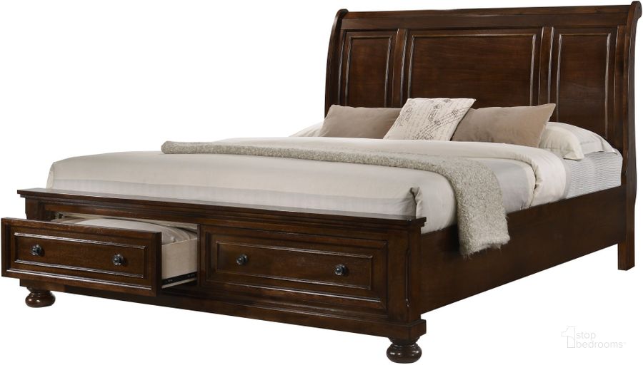 The appearance of Glory Furniture Meade Queen Bed In Cherry designed by Glory in the transitional interior design. This cherry piece of furniture  was selected by 1StopBedrooms from Meade Collection to add a touch of cosiness and style into your home. Sku: G8900A-QB-Headboard;G8900A-QB-Headboard Legs/Posts;G8900A-QB-Footboard;G8900A-QB-Side Rails & Slats. Bed Type: Storage Bed. Material: Wood. Product Type: Bed. Bed Size: Queen.