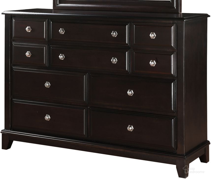 The appearance of Glory Furniture G9800 Dresser in Cappuccino designed by Glory in the traditional interior design. This cappuccino piece of furniture  was selected by 1StopBedrooms from G9800 Collection to add a touch of cosiness and style into your home. Sku: G9800-D-Dresser. Material: Wood. Product Type: Dresser. Image1