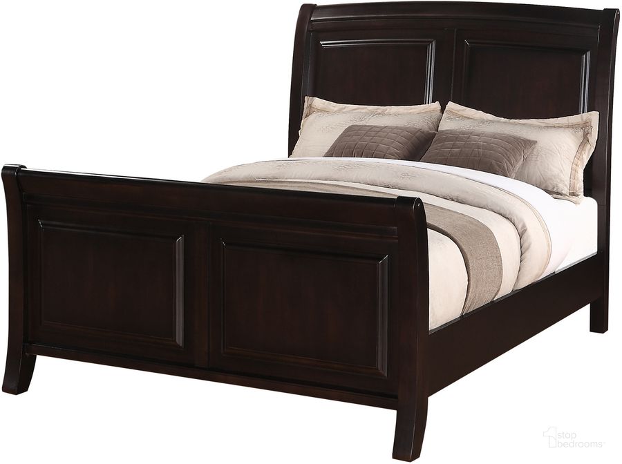 The appearance of Glory Furniture G9800 Queen Sleigh Bed in Cappuccino designed by Glory in the traditional interior design. This cappuccino piece of furniture  was selected by 1StopBedrooms from G9800 Collection to add a touch of cosiness and style into your home. Sku: G9800A-QB-Queen Bed  Headboard & Footboard;G9800A-QB-Queen  Bed  Posts;G9800A-QB-Queen Bed  Rails. Bed Type: Sleigh Bed. Material: Wood. Product Type: Sleigh Bed. Bed Size: Queen. Image1