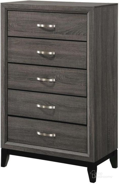 The appearance of Gabador Gray Chest designed by Isaac Tahari in the transitional interior design. This gray piece of furniture  was selected by 1StopBedrooms from Gabador Collection to add a touch of cosiness and style into your home. Sku: 212425. Material: Wood. Product Type: Chest. Image1